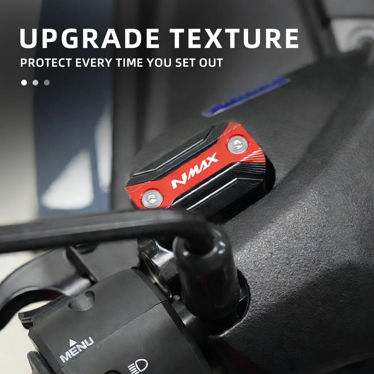 Suitable For YAMAHA NMAX 155/125 Modified Part Motorcycle Aluminum Brake Master Cylinder Reservoir Cap Oil Cup Decorative Cover