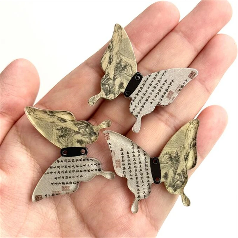 10Pcs/Lot New Acrylic Flower Beads Acetic Acid Butterfly Charm Connectors Diy Hair Earrings Jewelry Making Resin Acessories