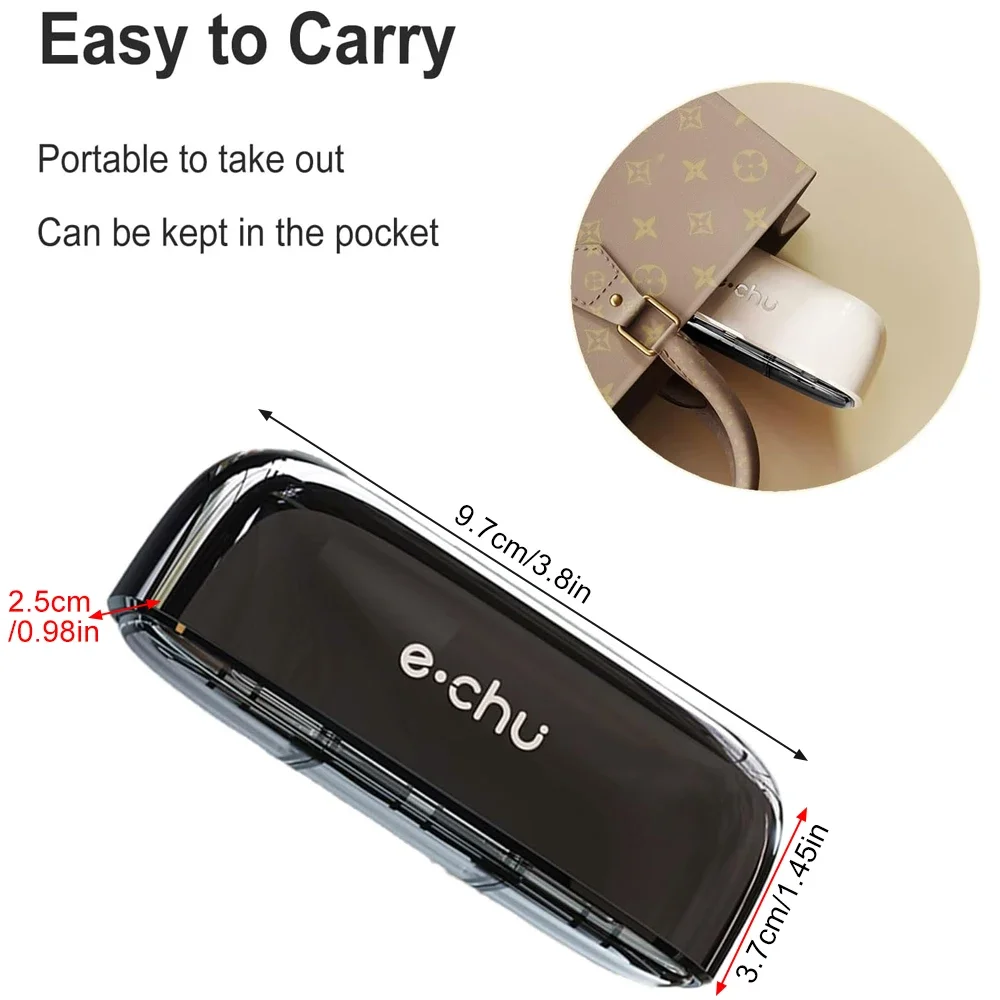 1PCS 3 Compartment Small Pill Case, Mini Portable Pill Box - Travel Daily Medicine Pill Supplement Organizer, Vitamin Container