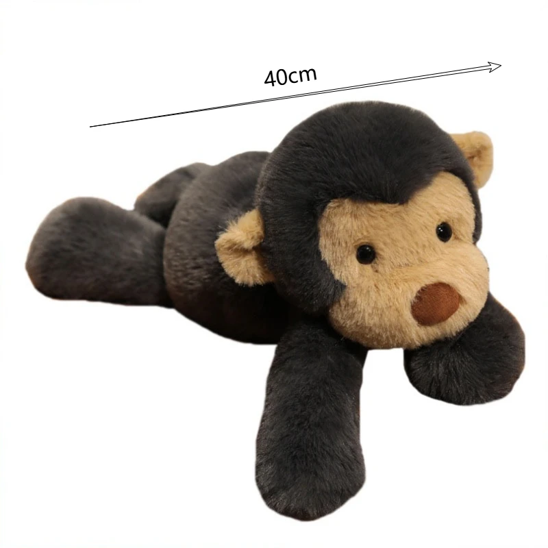 40cm kawaii boneca de pelúcia macaco realista animais de pelúcia brinquedo dos desenhos animados macaco boneca ornamento de mesa presentes de aniversário decoração para casa