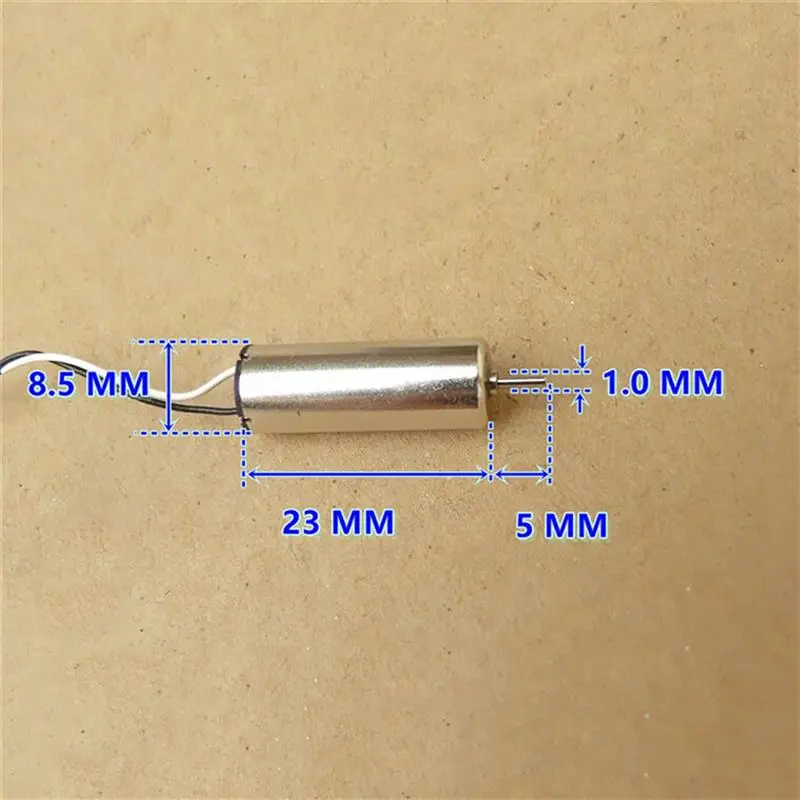 4 pièces 8523 8.5mm23mm DC 3V-3.7V 40000 tr/min moteur sans noyau à aimant puissant Ultra-haute vitesse pour Drone RC Mini quadrirotor