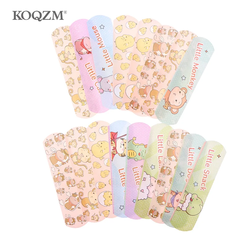 120Pcs Cartoon Animal Pattern Adhesive Bandages Waterproof Hemostasis Band Aid Adhesive Emergency Plaster Patches For Kids