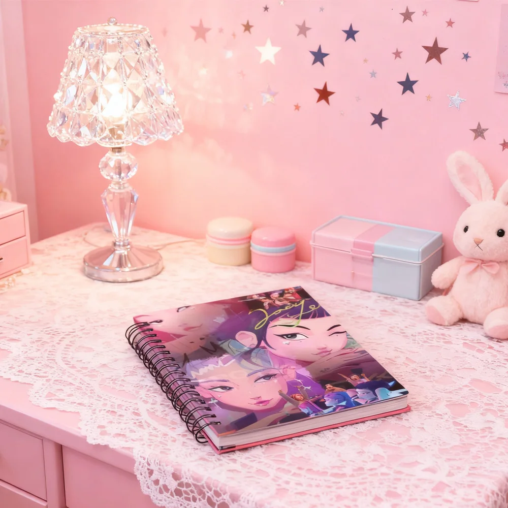 2025 أنيمي فيلم K-pop شيطان الصيادين أجهزة الكمبيوتر المحمولة القرطاسية لفائف منصات الكتابة للطلاب اللوازم المدرسية مكتب الملحقات هدية