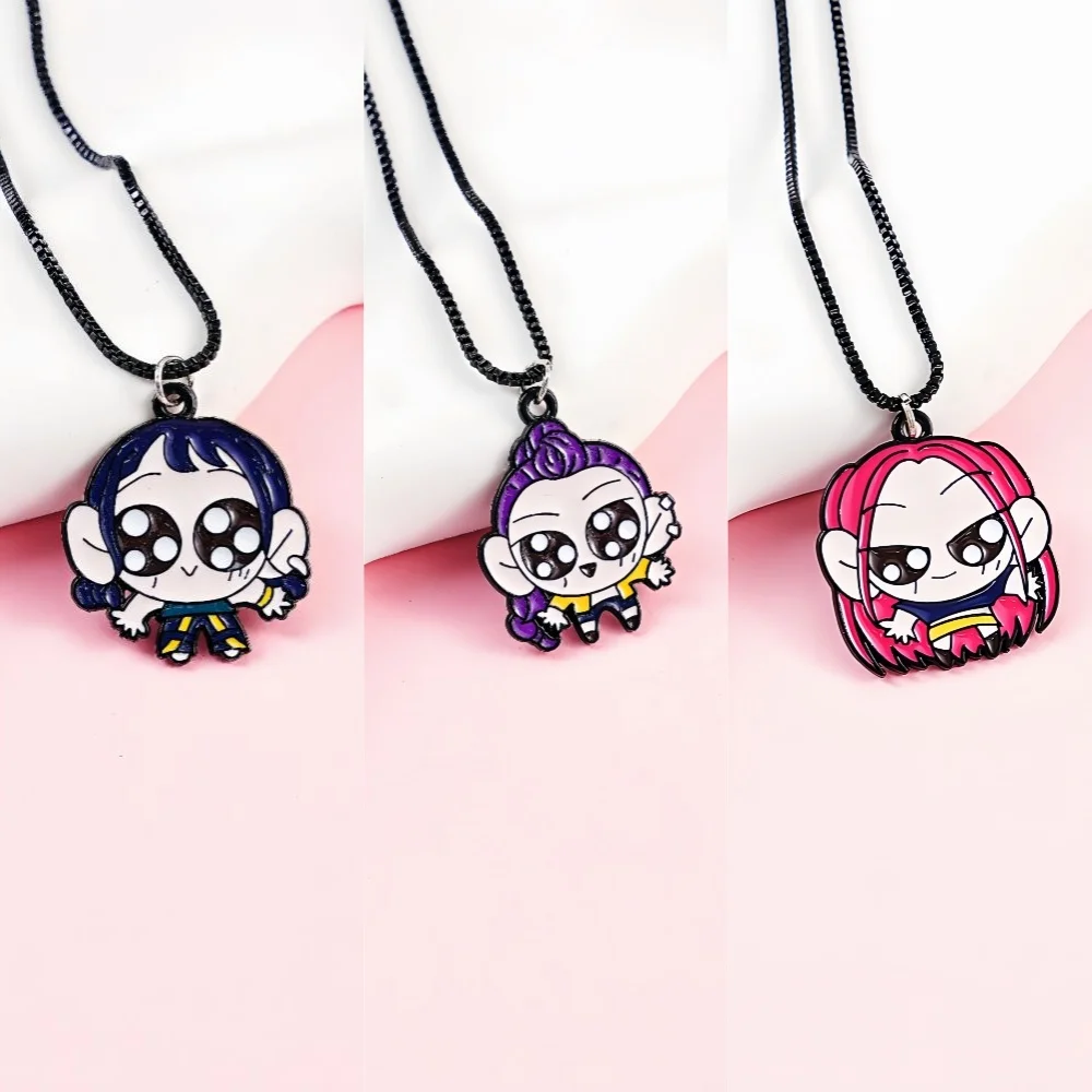 

KPOP Witch Hunt Cute Anime Cartoon Film and Television Accessories Pendant Necklace Black Alloy Necklace Holiday Gift