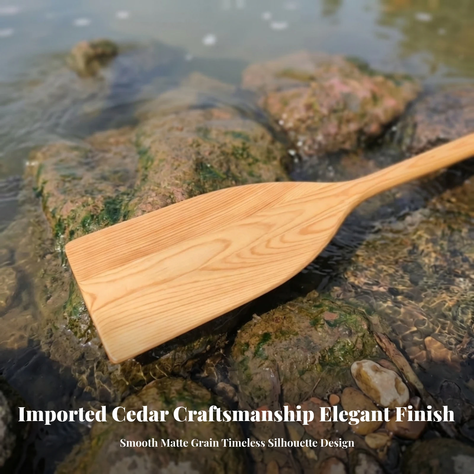 Boat Oar Robust Wooden Boat Paddle Wooden Oar Smooth for Rowers, Boating, Canoeing