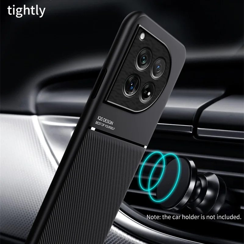 For OnePlus 12 5G Case Car Magnetic Holder Leather Plate Back Cover for OnePlus12 One Plus12 OneMore 12 2024 CPH25816.82