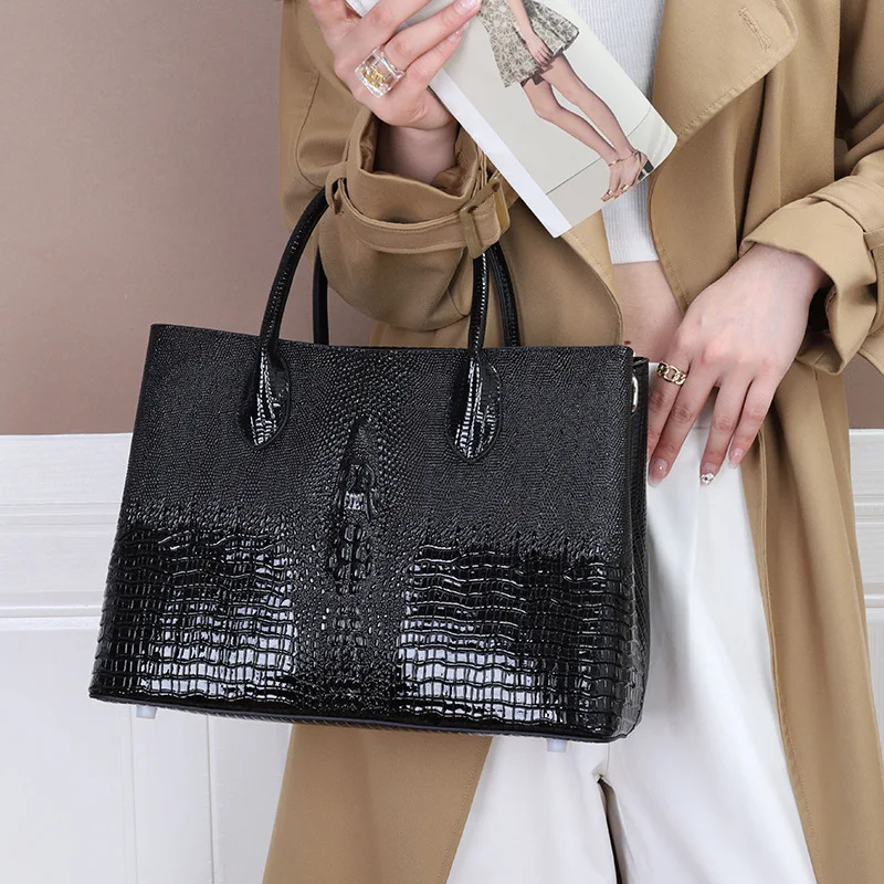 Luxury Fashion Brand Women\'s Bag 2023 New Crocodile Pattern Leather Ladies HandbagsTrend Portable Shoulder Crossbody Tote Bags