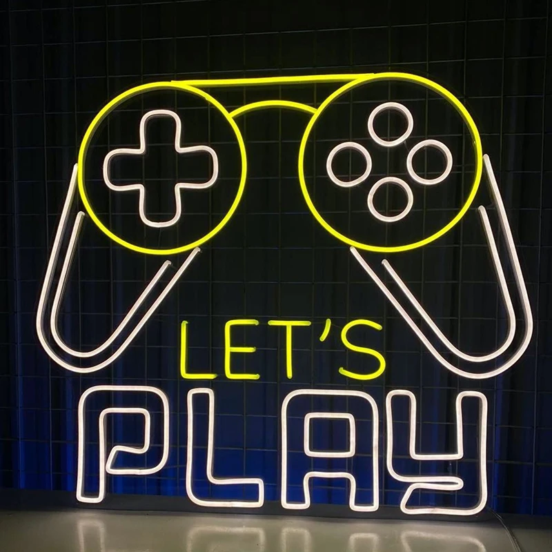 Dripping Game Controller Neon Sign Game Controller Led Custom Neon Signs Game Bar Wall Decor Gaming Club Light Gift for Kids