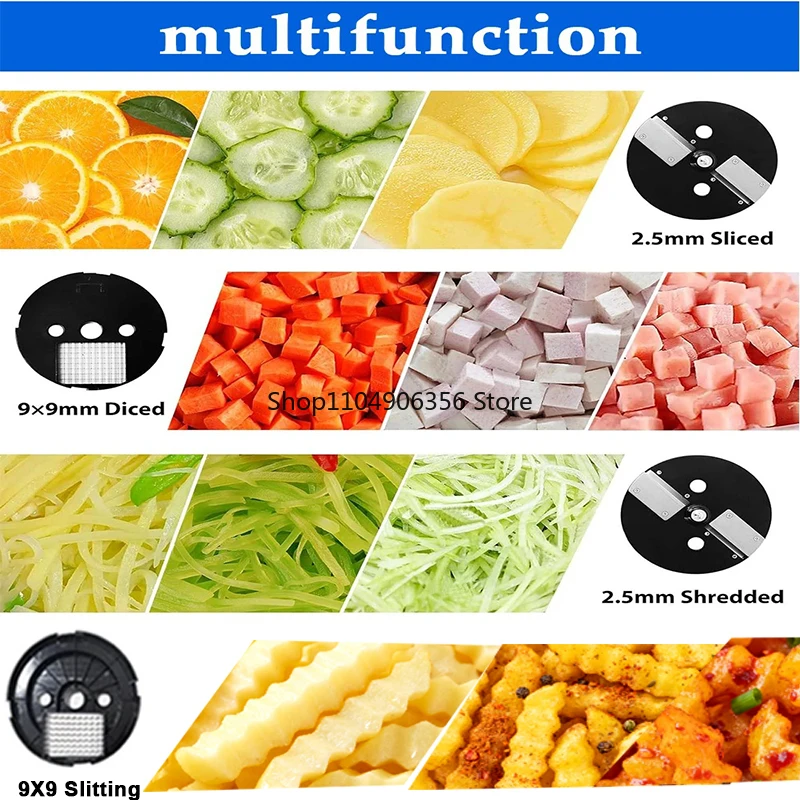 

Многофункциональный электрический измельчитель овощей 220В: для нарезки моркови, картофеля, шинковки, нарезки кубиками, кухонный комбайн