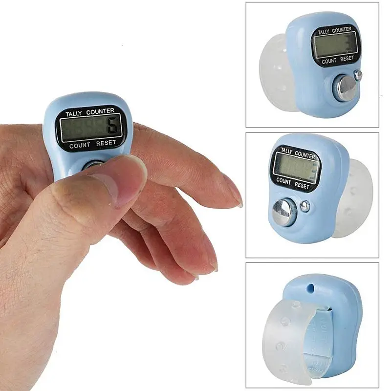 1PCS Electronic Digital Finger Ring Tally Counters Hand Held Knitting Row Counter Clicker Home NEW Mini Point Marker Counter LCD