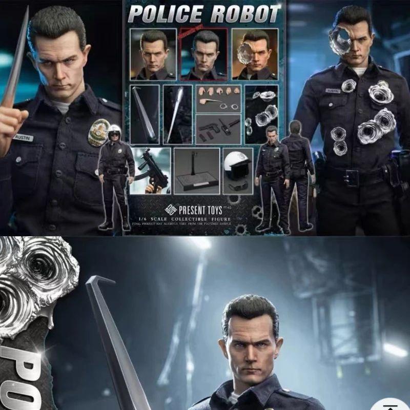 Aanwezig SPEELGOED PT-sp62 1/6 Mannelijke Soldaat Robot Politie T1000 Mobiele Pop Volledige Set 12Inch Action Figure Collection Model