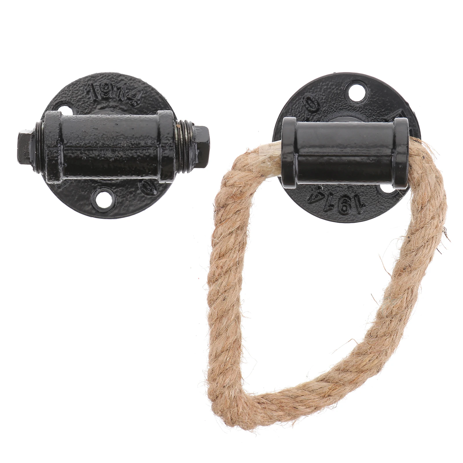 

2Pcs Retro Hemp Rope H les for Cabinet Door Pull Rings Small Kitchen Wardrobe Furniture Hardware Decor Style
