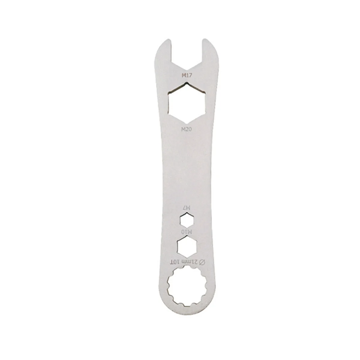 ABNC-Repair Wrench Road Bike Bike Pro Pedal Wrench Repair Tool Stainless Steel for Shimano 10 Teeth Silver