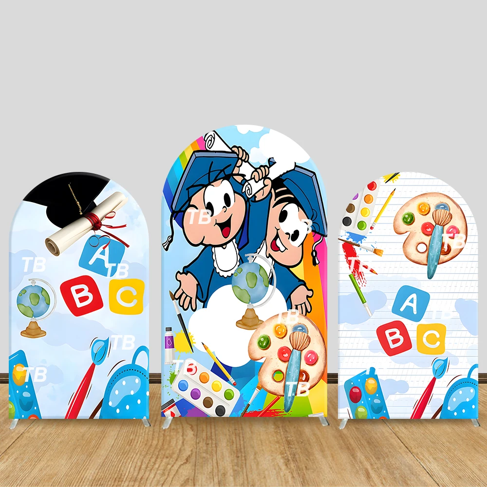 

Graduation Kids Arch Backdrop Cover School Supplies Theme Party Decor Photo Booth Background Supplies