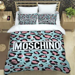 3D M-Moschinos logo Print Bedding Sets exquisite bed supplies set duvet cover bed comforter set bedding set luxury birthday gift