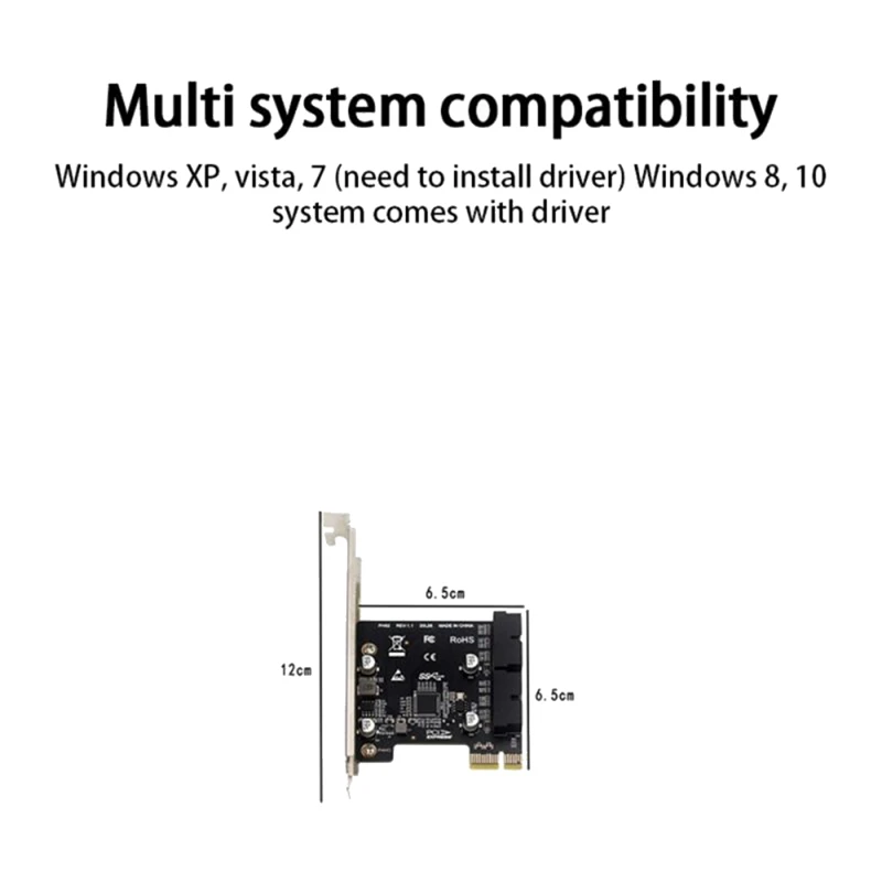 PH62 Desktop PCI-E To USB3.0 Expansion Card PCI-E Chassis Front Panel 19/20PIN Interface Cable