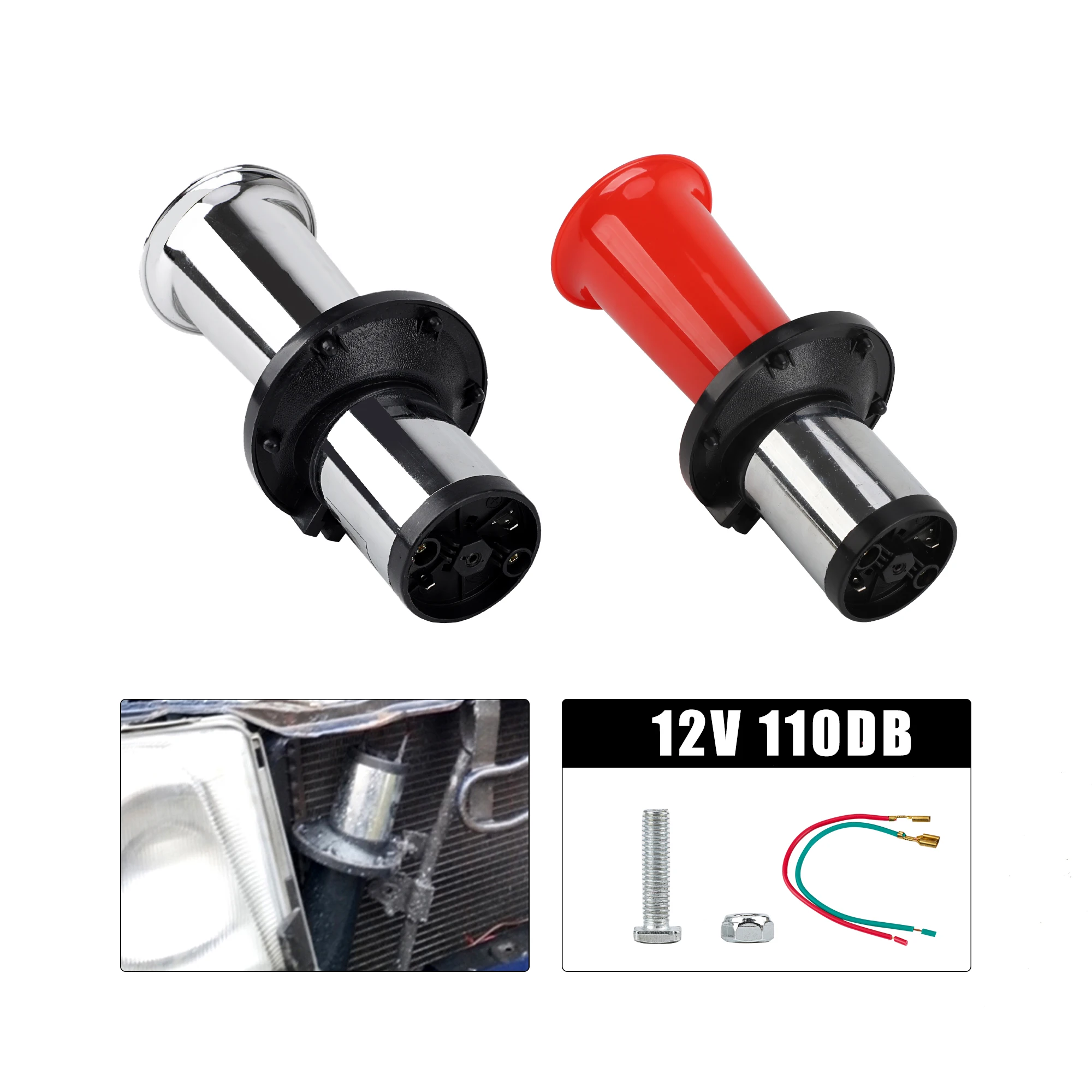 Car Air Horn Antique Ahooga Klaxon 12V Vintage OO-GA Classical for Ford Model T Style Old School Chrome 115dB Motorbike