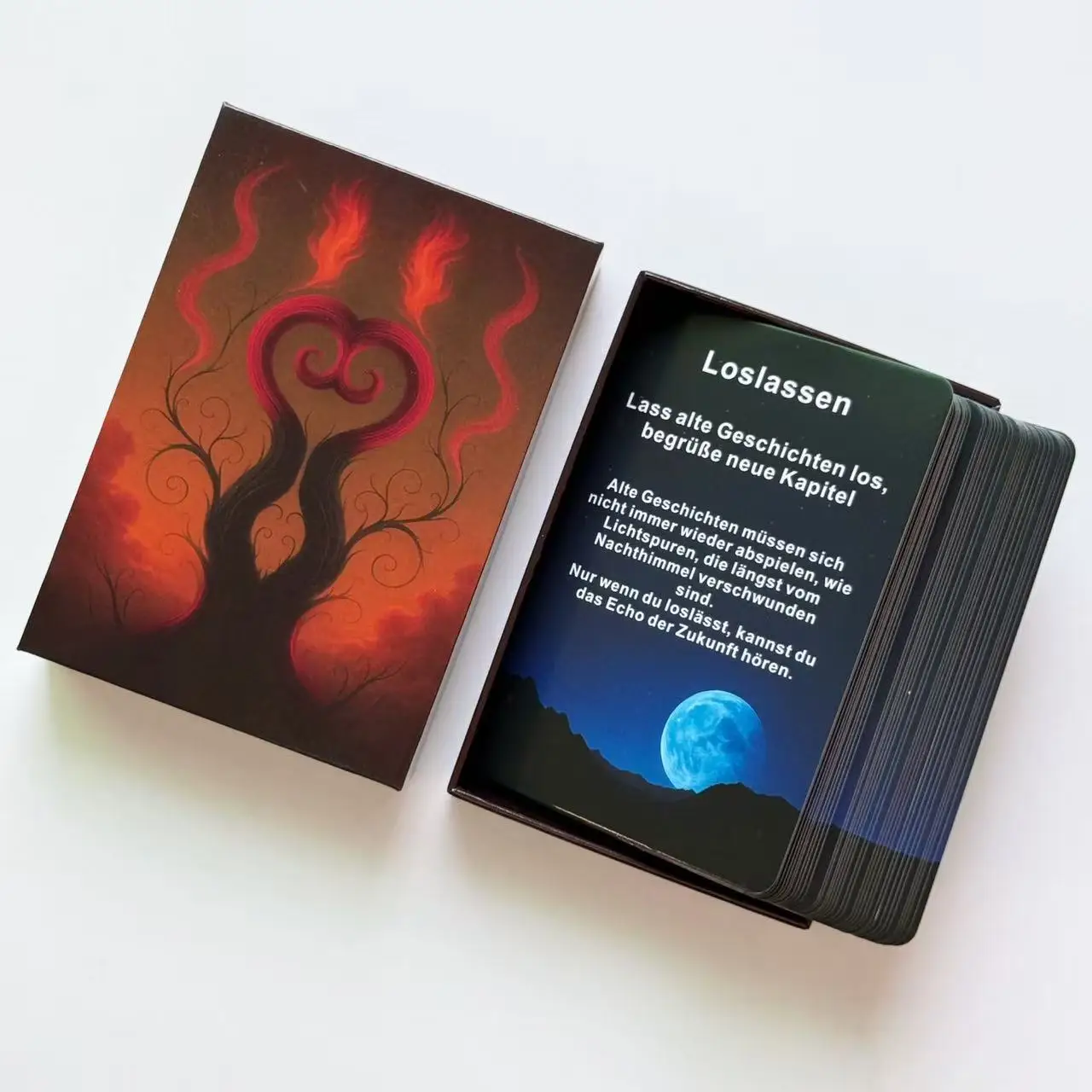 

German Oracle Deck, German Cosmic Wisdom Oracle Card, 48 Cards with Durable Box, for Daily Reading, Card Games, 12*8cm