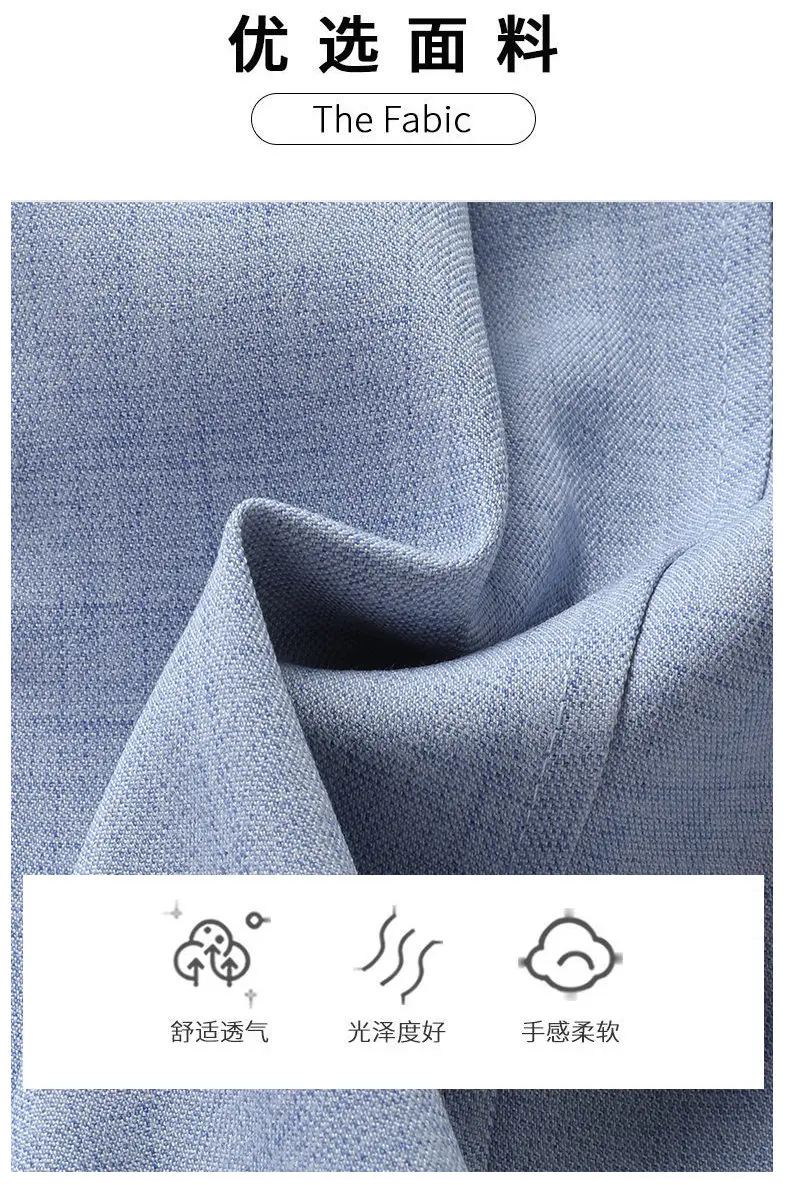 30% Leinen-Blazer - Stilvoller Business-Anzug für Herren im Britischen Gentleman-Stil, Trendiger Atmungsaktiver und Vielseitiger Casual-Blazer – Detail 5