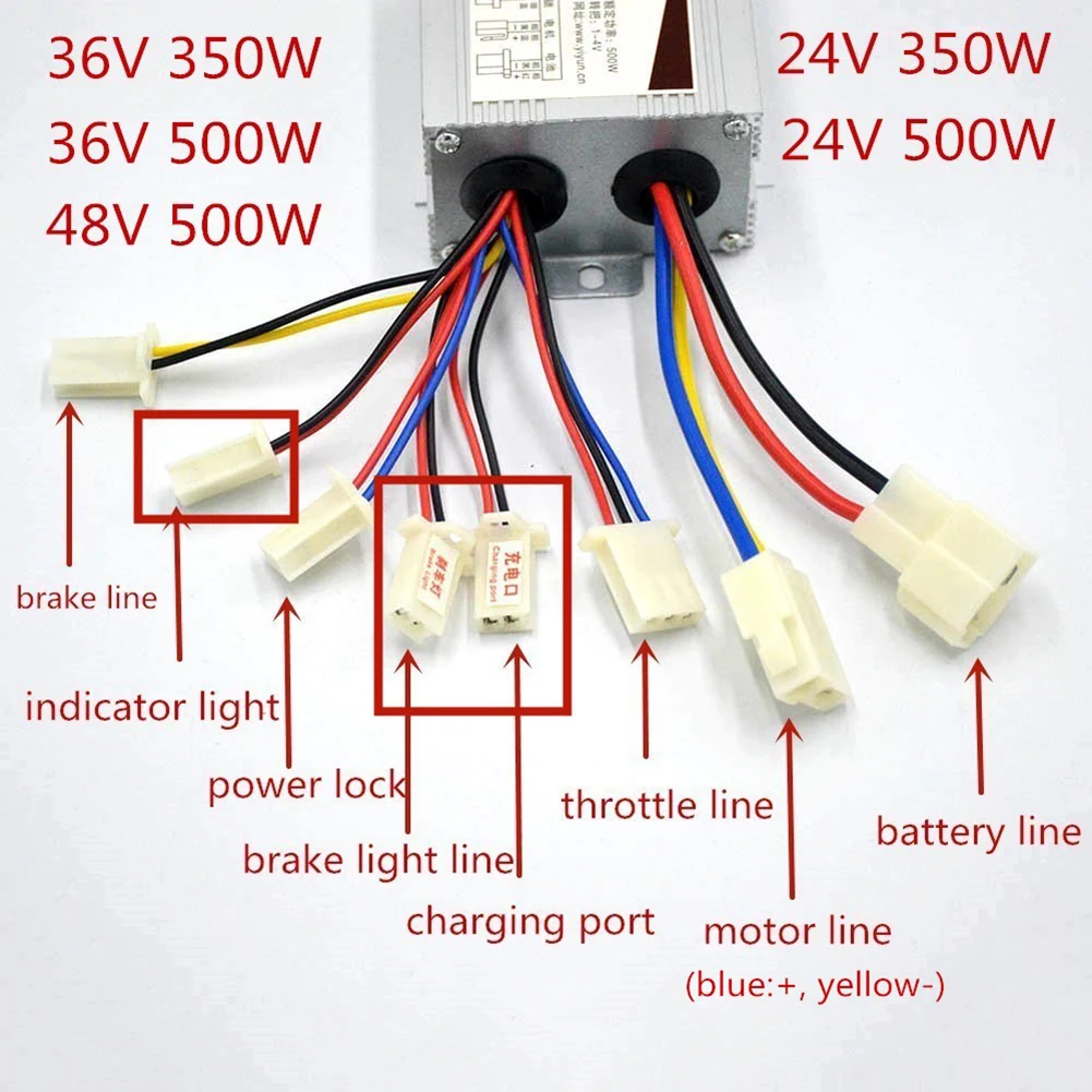 電動自転車用ブラシ付きモーター速度制御DCブラシ付きモーターコントローラー長期使用用放熱