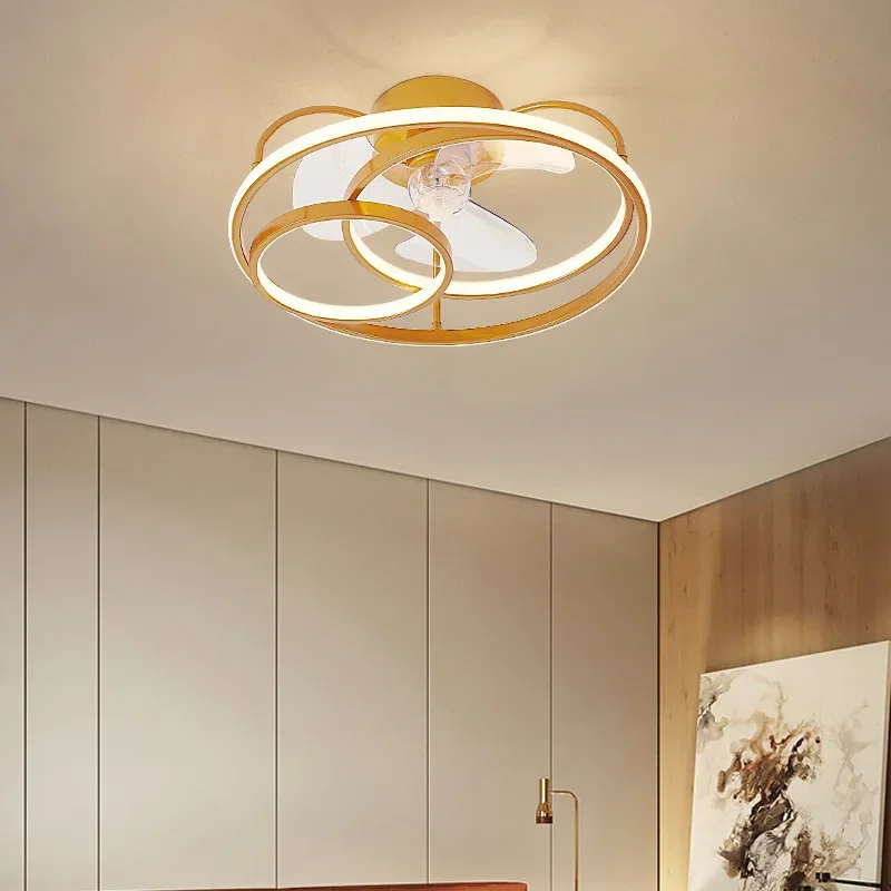 

Modern simple LED Ceiling Fan Lamp with remote control Dining Room Bedroom Lamp Silent ceiling Fan light fixture Indoor lighting