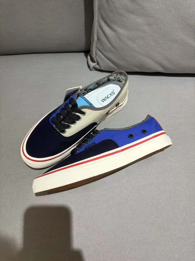 Nigel Cabourn-zapatos de lona ex, bajos, colaborativos, Retro, versátiles, informs, diseño de bloques de Color, moda j...