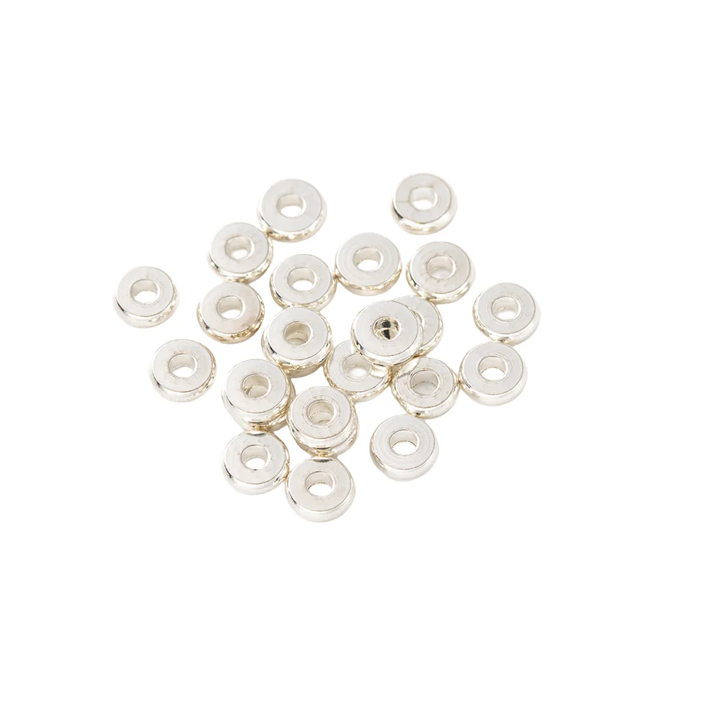 10/20/50/100Pcs Metal Copper Rose Gold Flat Round Loose Spacer Beads DIY Jewelry Making Bracelet Necklace Earring Accessories - Image 3