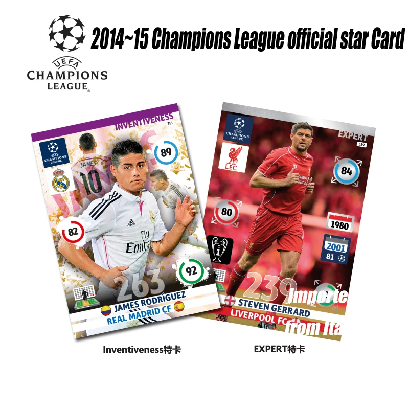 Panini 2014-15 Champions League Rare Limited Edition Football Star Card Whole Box Christmas Birthday Gift Toys Collection Card