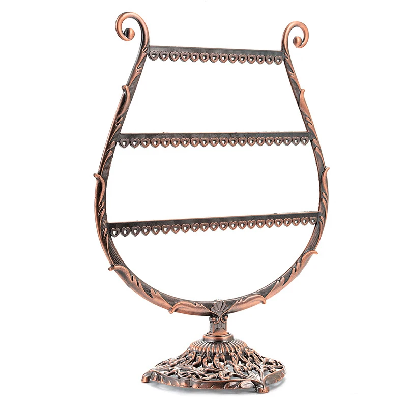 

Earring Holder Hanging Organizer Stand Metal Jewelry Tree Table Top Ear Stud Holder Tower Rack