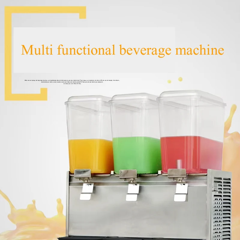 Desktop Automatic Three Cylinder Juicer Cold And Hot Drink Machine Beverage Dispenser Stirring Fruit Juice Equipment