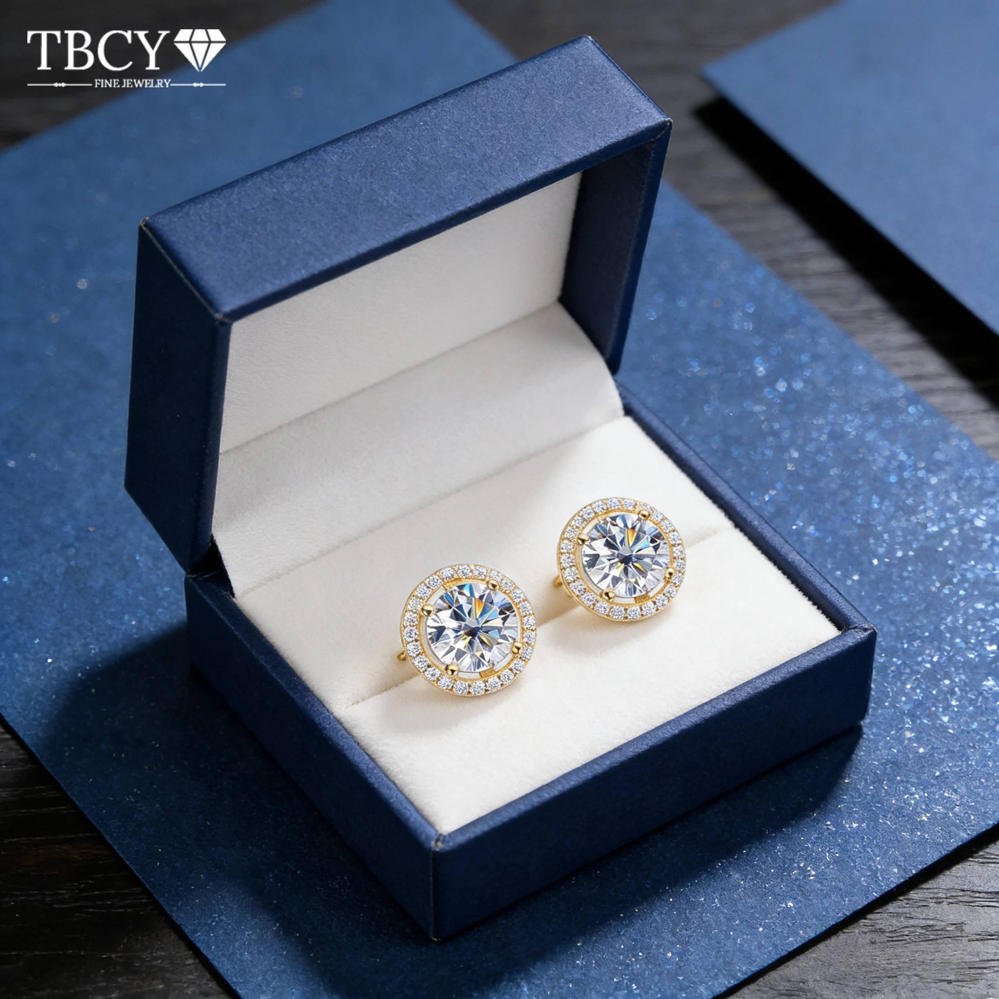 

Серьги-гвоздики TBCYD 0,5-2 карата, цвет D, 100% натуральный муассанит, для женщин, с серебряными штифтами S925 высшего качества, серебряные серьги-гвоздики, ювелирные изделия Pendientes