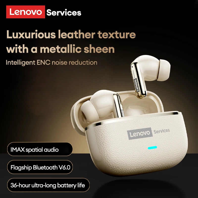 Lenovo 2026 AI Real Time Translation Wireless Earphones TWS Hi-Fi IMAX-level Sound Earphones Stereo ENC Noise Cancelling Earbuds