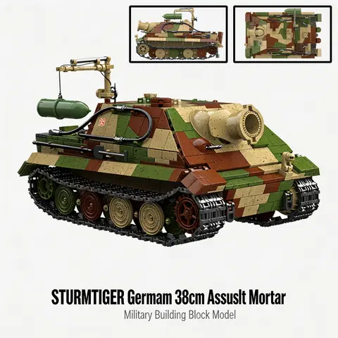 1402PCS Sabre Tiger Heavy Tank Model Toy Building Set, Military Tiger Tank Decorative Piece, Birthday Gift for Teenagers