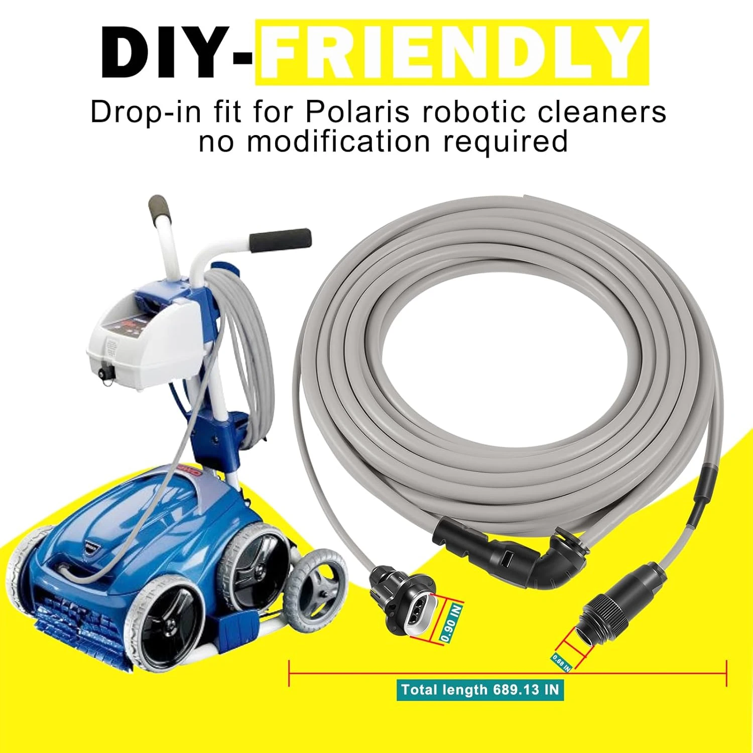 R0516800 Pool Floating Cable 60FT (18M) Fit for Zodiac Polaris 9300 9350 9400 9450 Sport Robotic Pool Cleaners