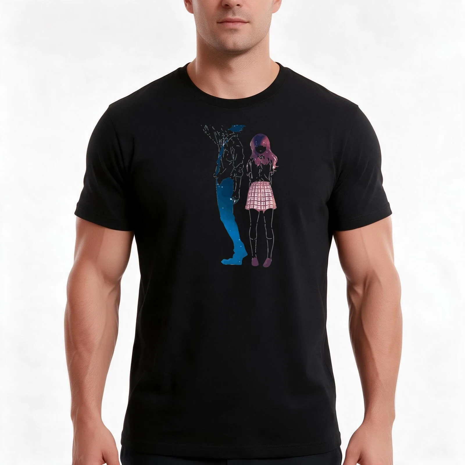 A Silent Voice Shoya Ishida T-Shirt, Summer Casual Cotton Tee, Oversized Streetwear Tops, Vintage Graphic Print, 100% Cotton