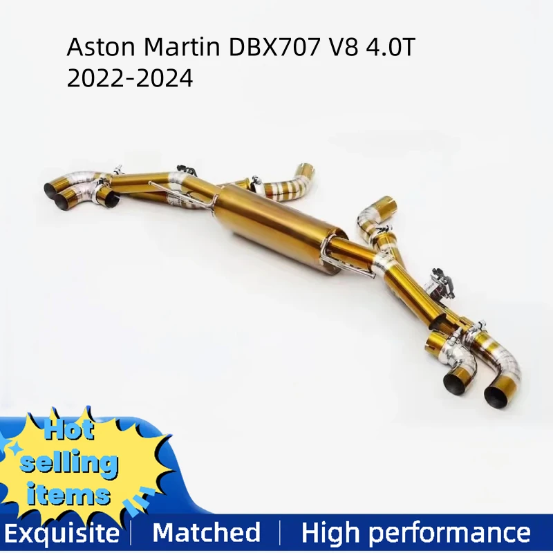 Titanium alloy exhaust pipe Cat back suitable for Aston Martin DBX707 V8 4.0T 2022-2024 car exhaust system muffler