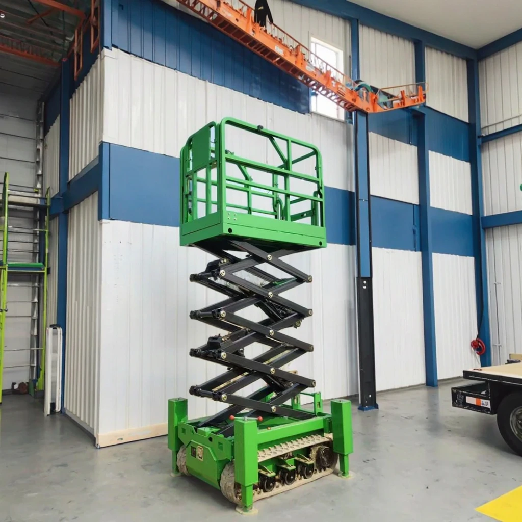 

12m Lifting Height Hydraulic Scissor Lift - Safe Mobile Lifting Platform For Road Construction & Repair