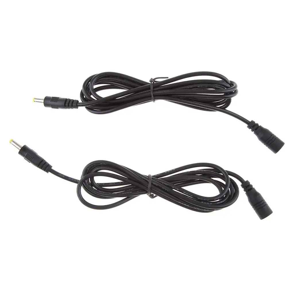 2Pcs DC Power Adapter Cable 4.0x1.7mm Male Plug to Female Converter
