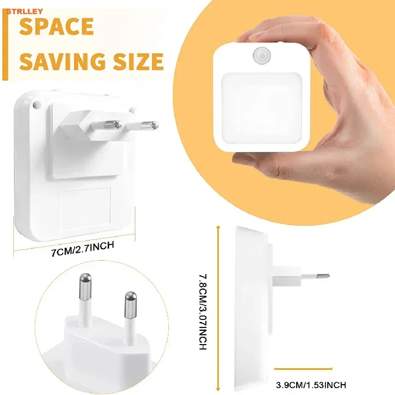 

EU/US Plug Night Light Motion Sensor With LED Light Lamps Children'S Night Light Wireless Night Lamp For Bedside Table Bedroom