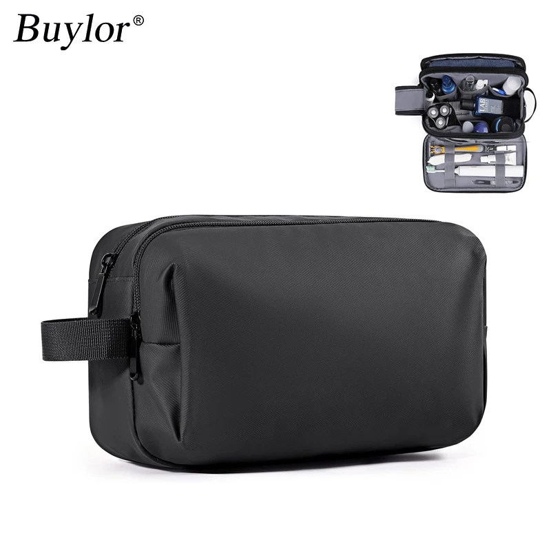 Buylor Travel Cosmetic Bag Waterproof Hanging Zipper Makeup Case Necessaries Organizer Storage Pouch Toiletry Make Up Wash Bag