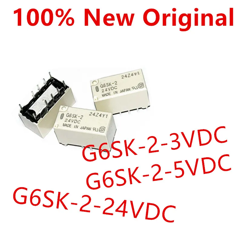 10 Stück G6SK-2-24VDC, G6SK-2-5VDC, G6SK-2-3VDC DIP-10 Brandneues Signalrelais G6SK-2 DC24 DC5