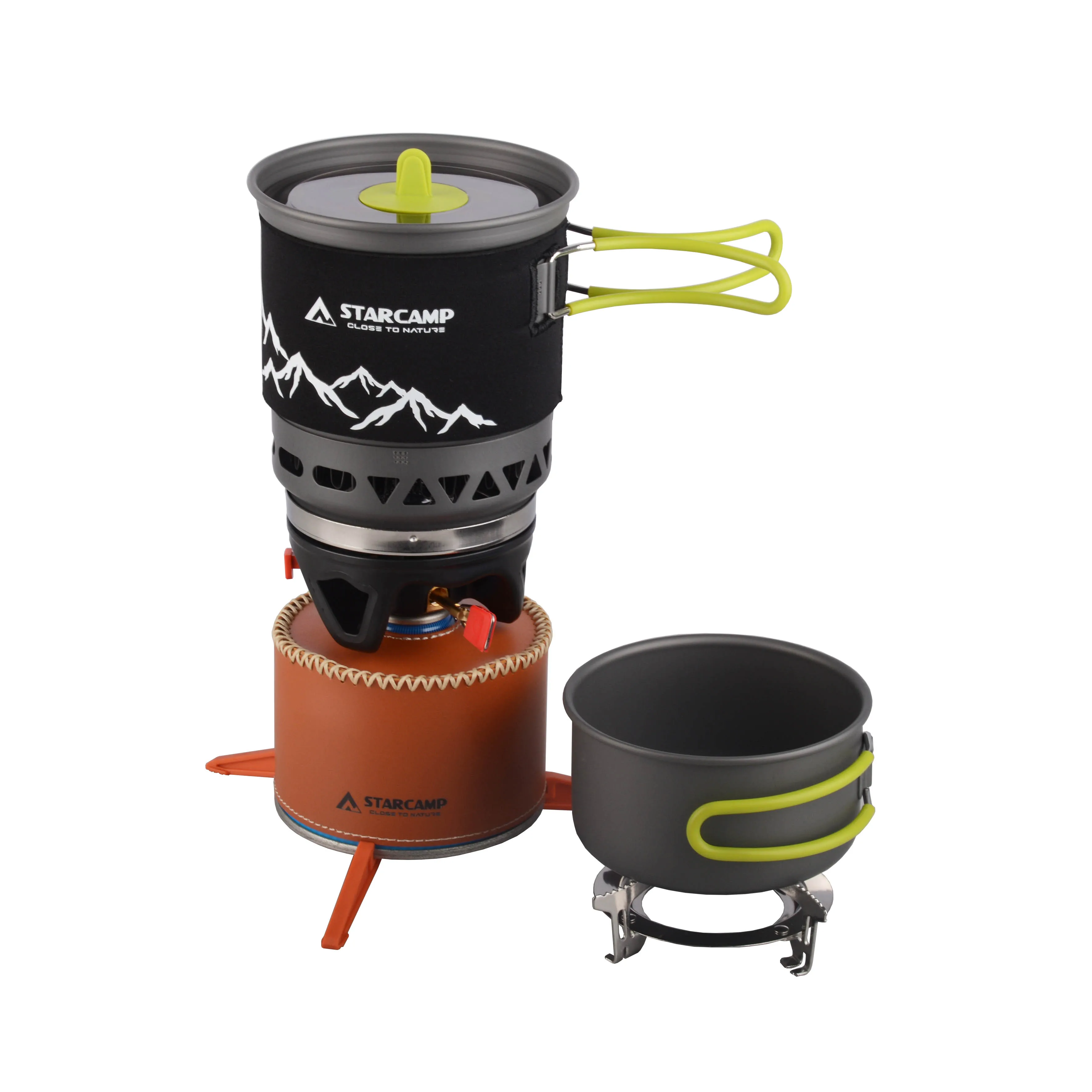 STARCAMP 1000 + 500ml sac à dos Solo extérieur randonnée Camping système de cuisson à gaz cuisinière à Jet en acier brûleur à gaz Butane Propane