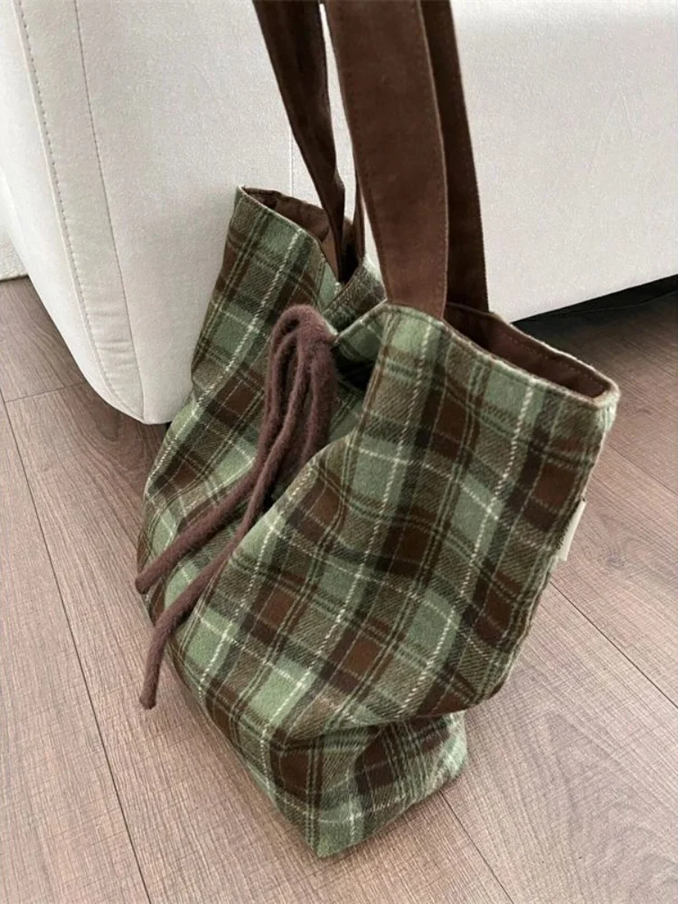 Sacs à main à carreaux Bowvétérans t pour femmes, sacs à main décontractés, esthétique Y2k, mode Streetwear, sac sous les bras, coréen, vintage, initié