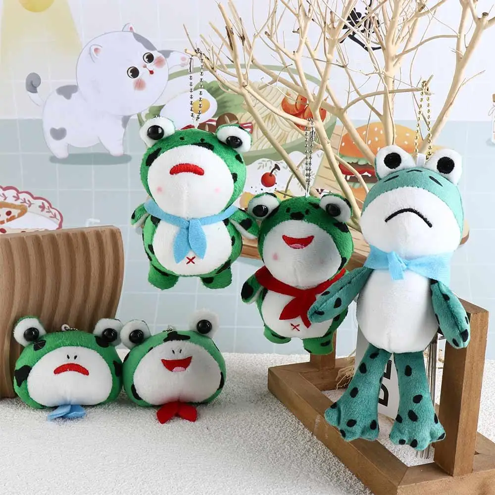 

Bag Pendant Cartoon Frog Red Scarf Frog Plush Pendant Stuffed Doll PP Cotton Frog Plush Keyring Plush Cute Birthday Gifts