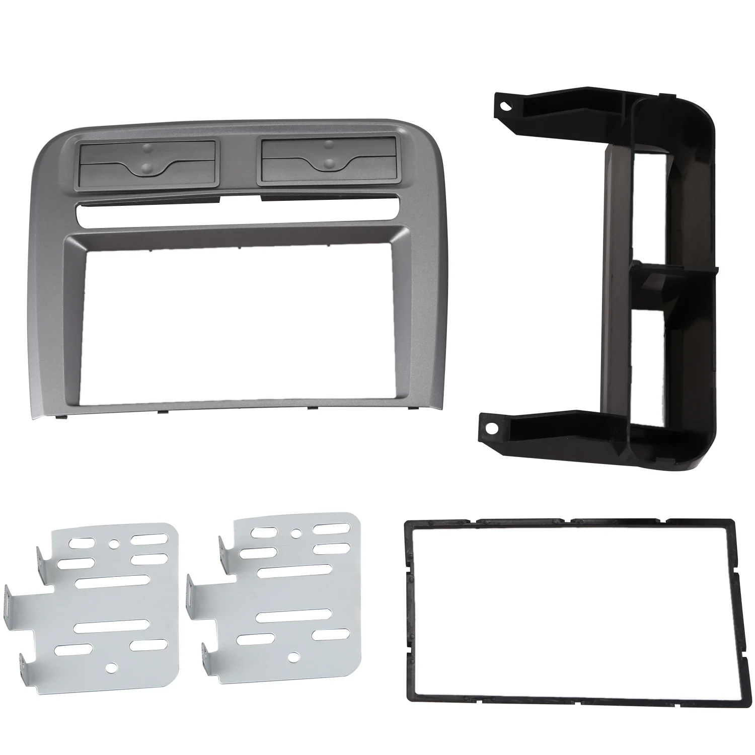 

2 Din Car Radio Fascia Fit for Grand Punto 2005-2009 Left Wheel Dash Mounting Installation Trim Frame Stereo Kit