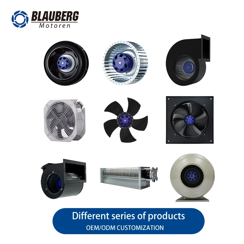 Kipas Radial DC Brushless 133mm, Impeller Melengkung ke Belakang, AC, Kebisingan Rendah, Pendingin, Ventilasi, Kipas Saluran Pembuangan