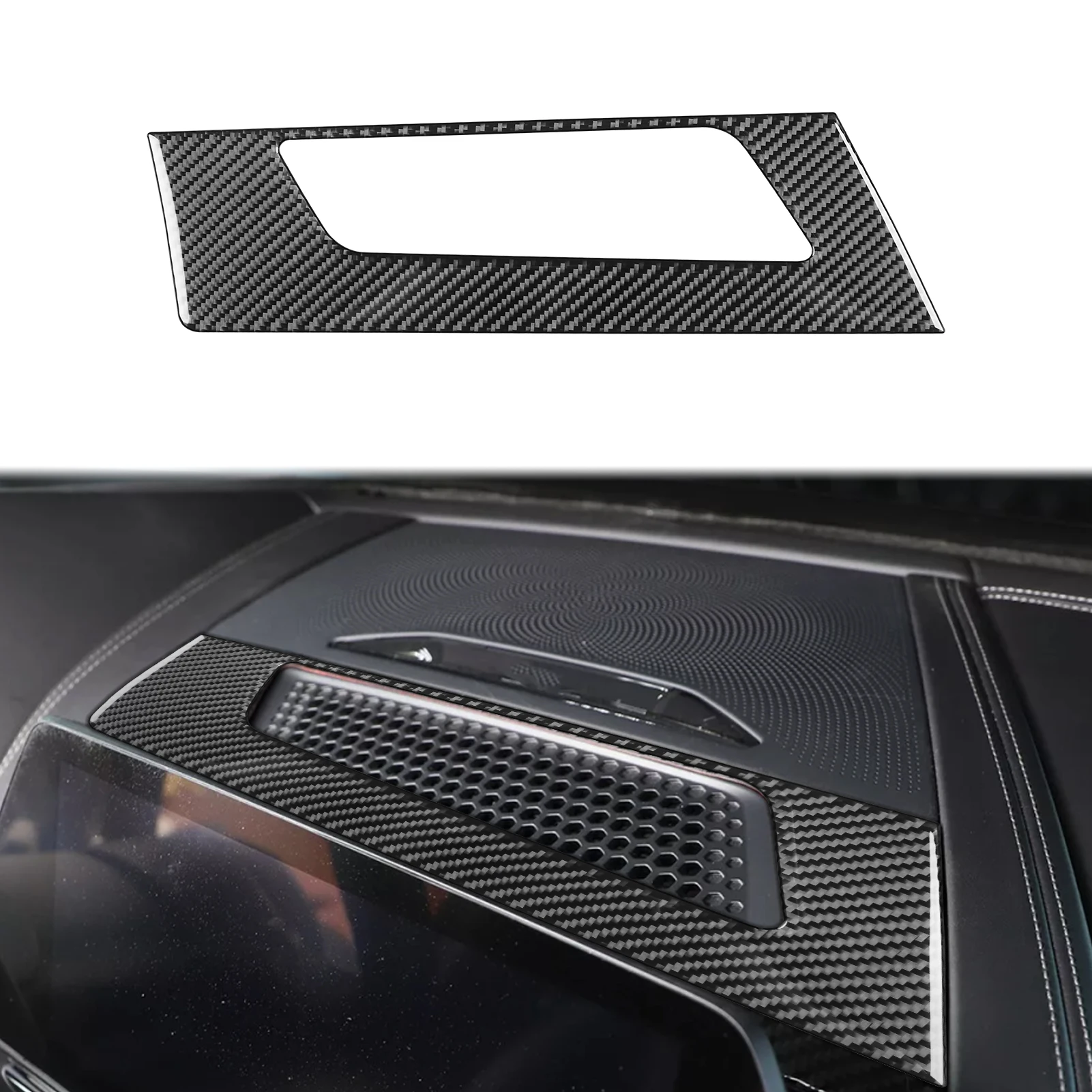 Carbon Fiber Instrument panel horn frame Trim For BMW 8 Series G14 G15 G16 2019-2023 Car Accessories