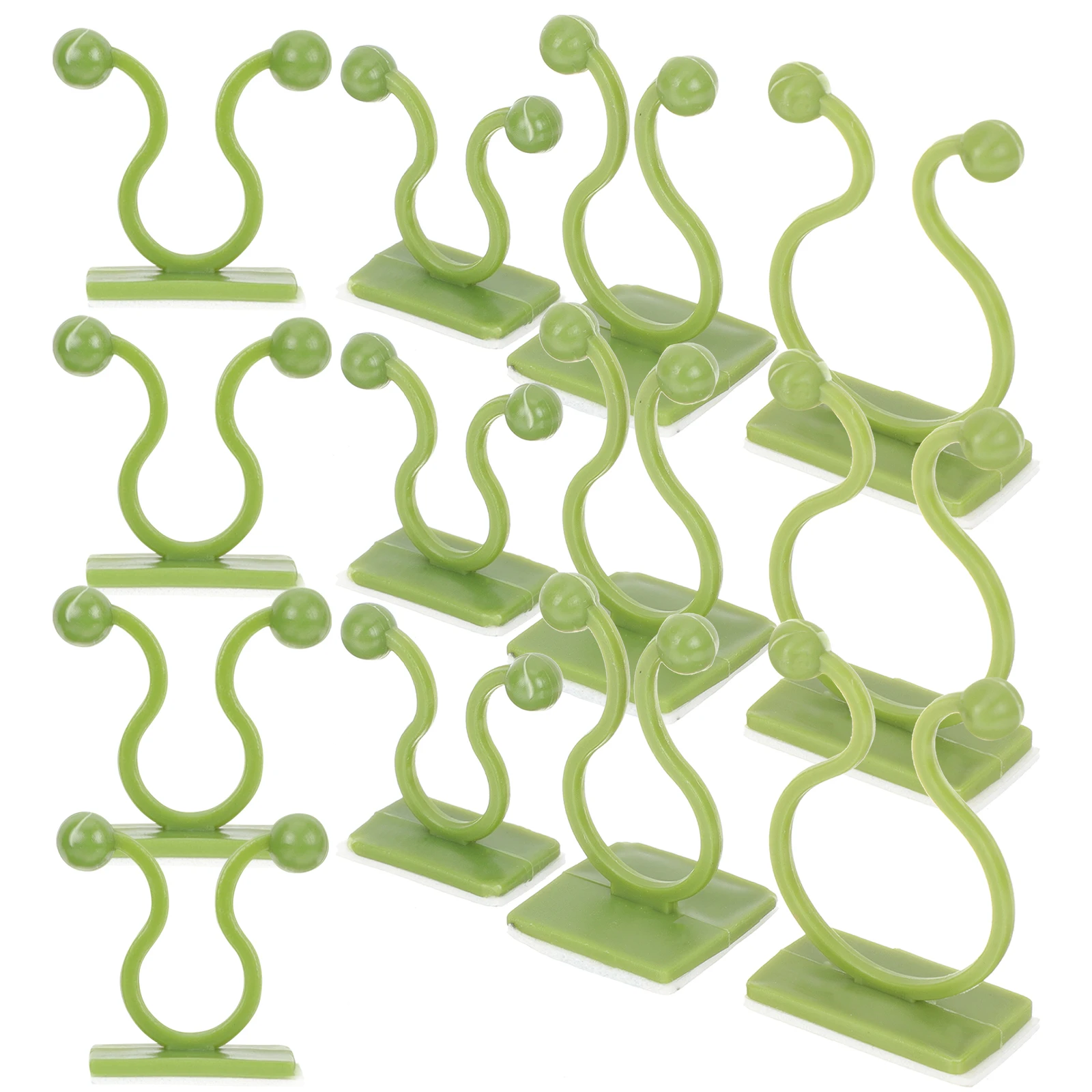 

90 Pcs Plant Fixing Hooks Green Small Medium Large Sizes Self Adhesive Wall Clips for Climbing Plants Vine Holder Indoor Garden