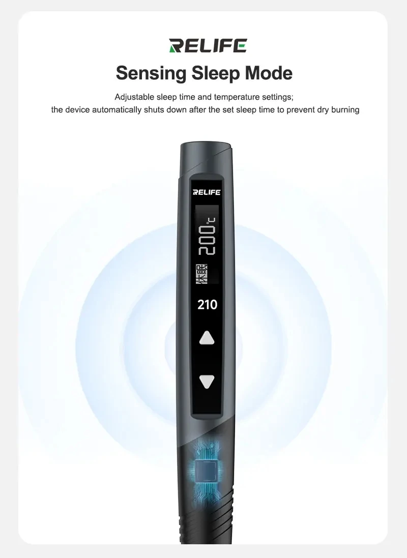 RELIFE 210 60 واط سبيكة لحام محمولة مع نصائح C210-k التدفئة السريعة بدون بطارية لإصلاح لوحة دارات مطبوعة وحام ذاتي الصنع