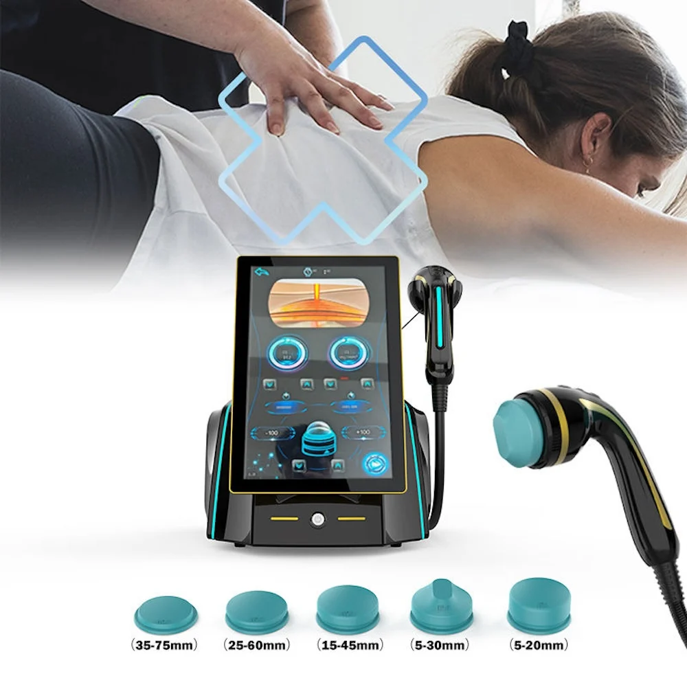 Focused Shock Wave Therapy Machine for Body Pain Relief Electromagnetic Shockwave Physiotherapy Device Massager